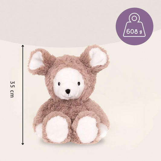 Habibi Plush Premium Wärmetier Mouse-Bear 2 herausnehmbares Körnerkissen