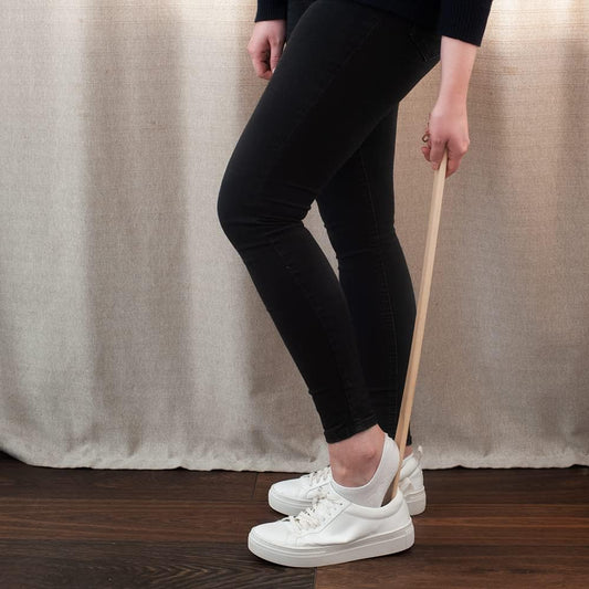 Hofmeister Schuhlöffel 63 cm aus Buchenholz Schuhanzieher langer Schuhheber