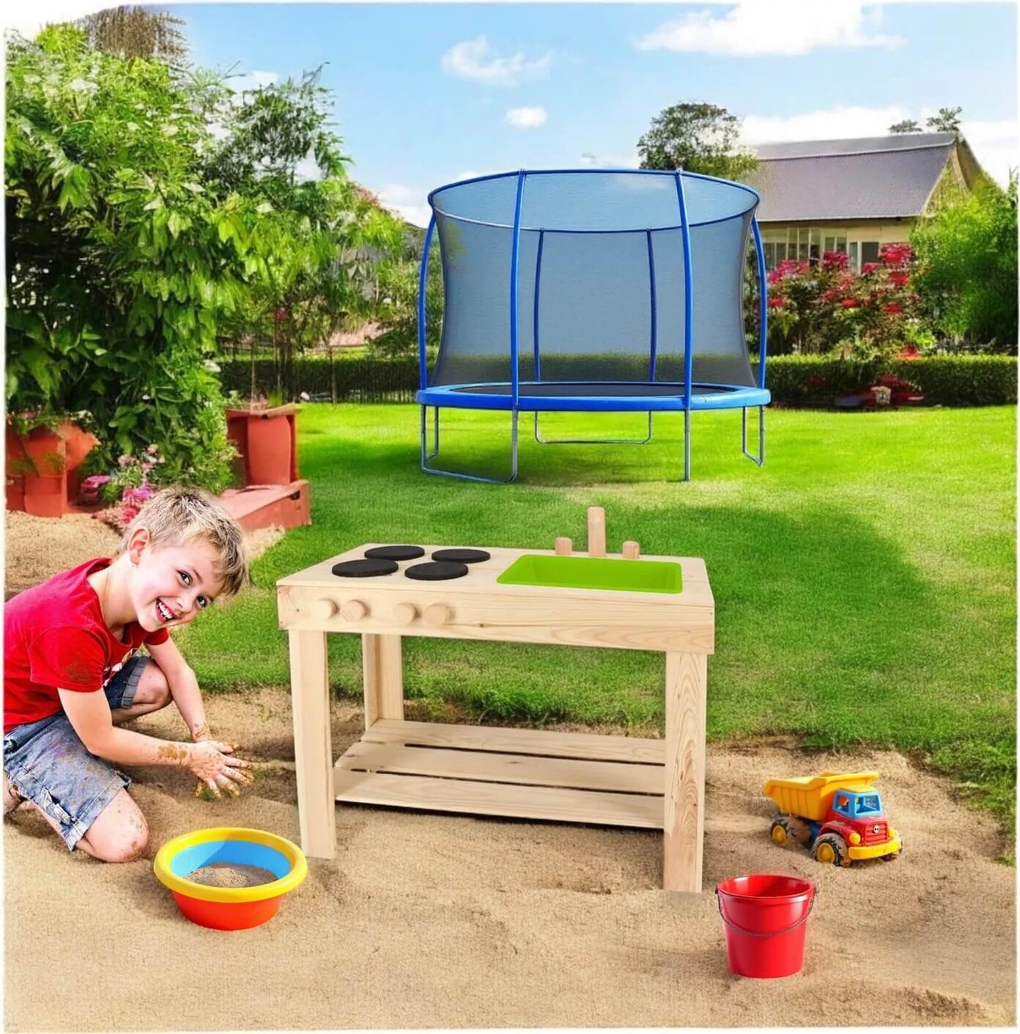 Esschert Design Matschküche – Kreatives Outdoor-Spielvergnügen für Kinder