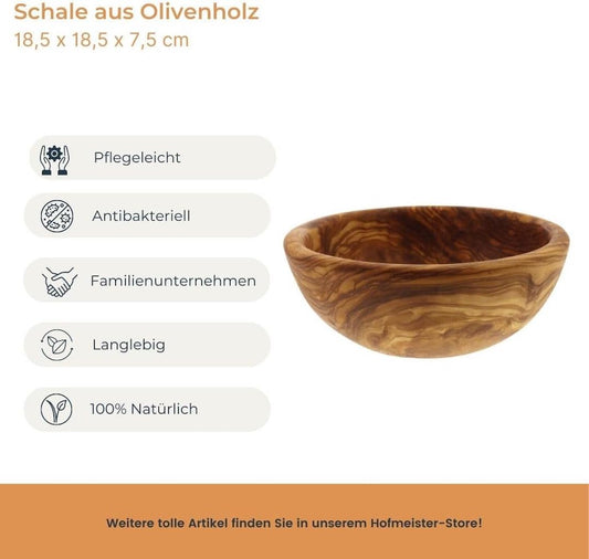 Hofmeister Schale aus Olivenholz 18 cm