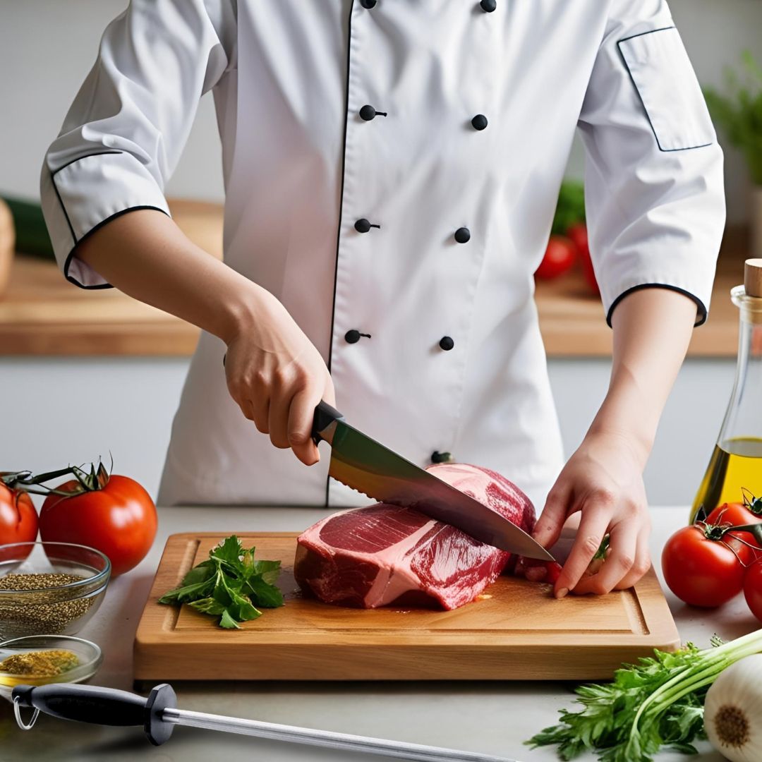 Professional knife sharpener, 39 cm honing steel, XXL sharpening surface 26 cm, kitchen knife sharpener