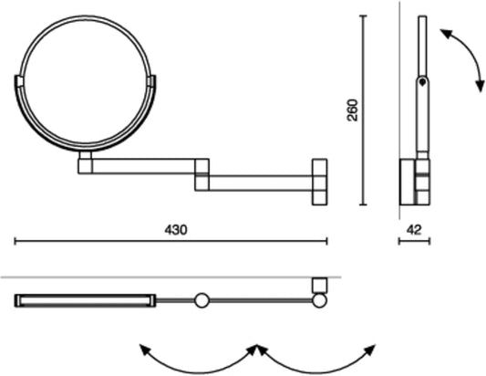 Zack LINEA Kosmetikspiegel rund