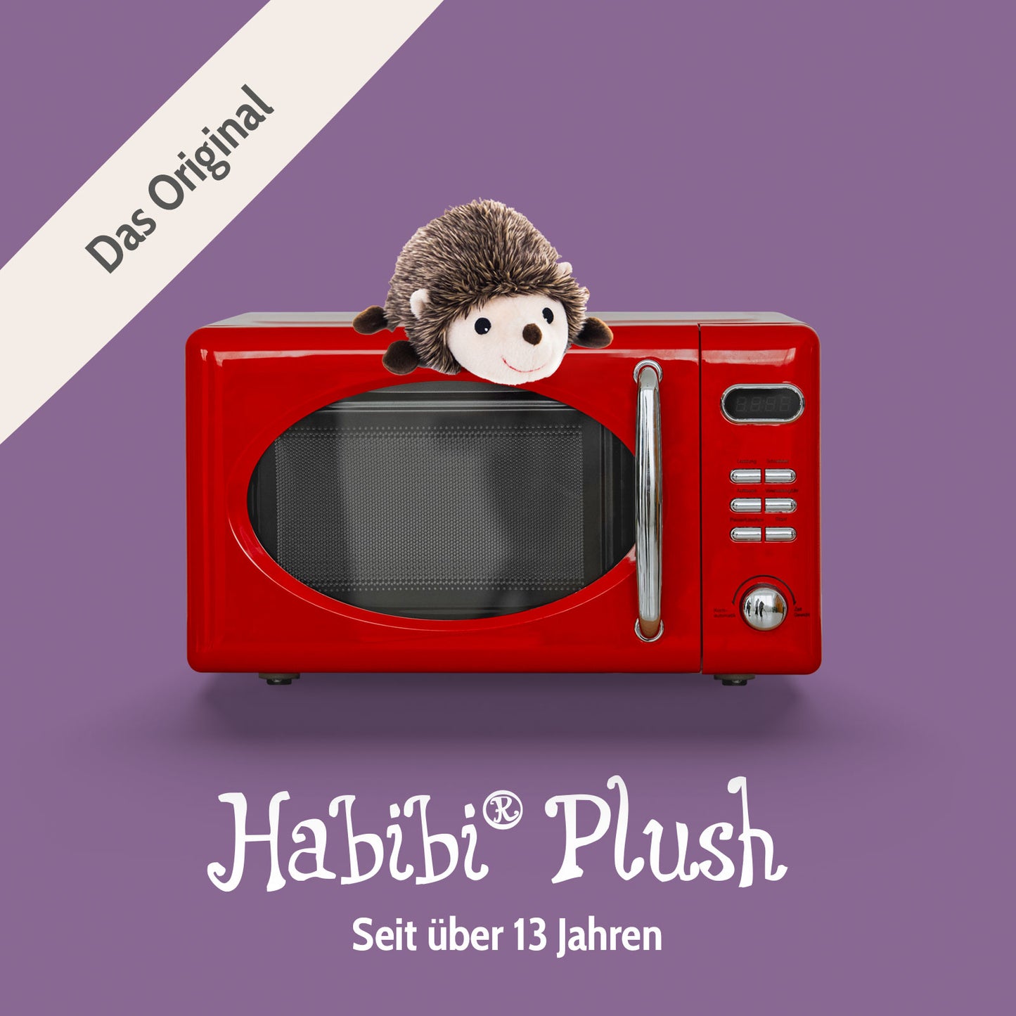 Habibi Plush Premium Wärmetier Igel Kuscheltier herausnehmbares Körnerkissen