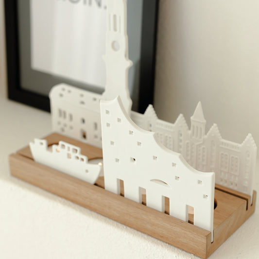 Räder Lichtobjekt Stadtsilhouette Hamburg