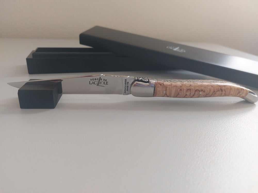 Forge de Laguiole Taschenmesser 12 cm Birke satiniert
