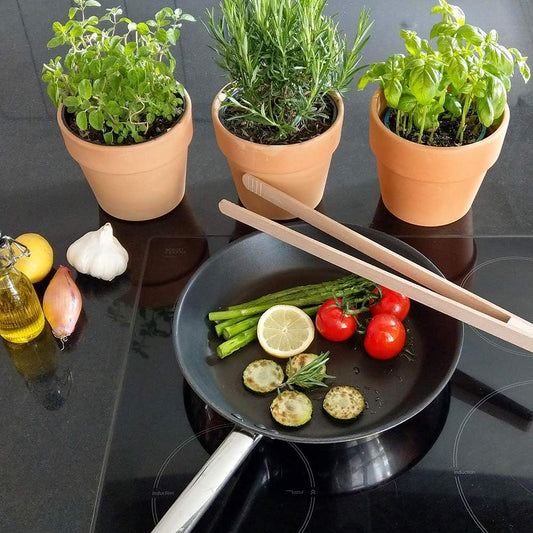 Hofmeister Grillzange 30 cm geleimt 10 Stück Grillbesteck Küchenzange Kochzange