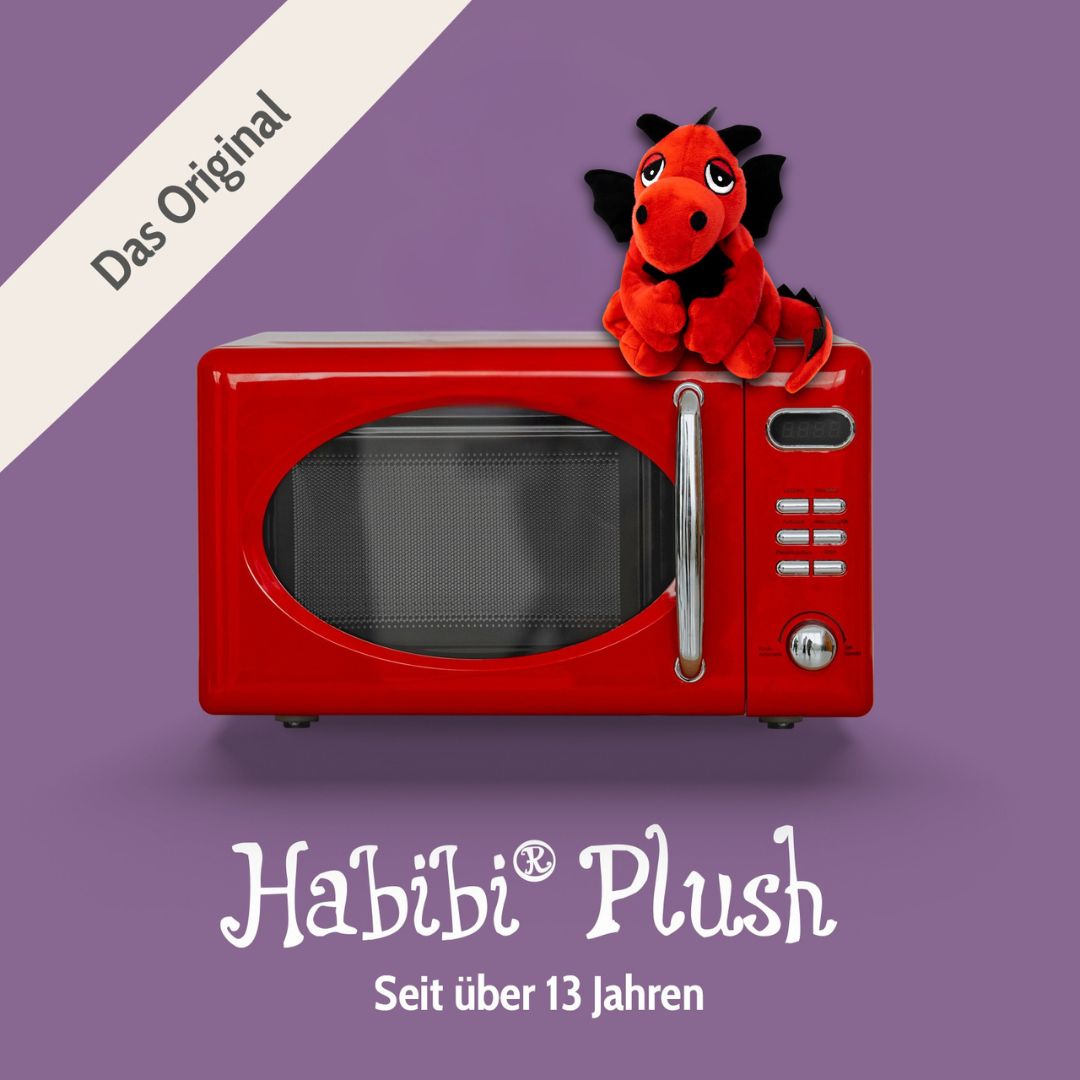 Habibi Plush Classic Warming Toy Lucky Dragon Red Cuddly Toy Heat Pad Hot Water Bottle