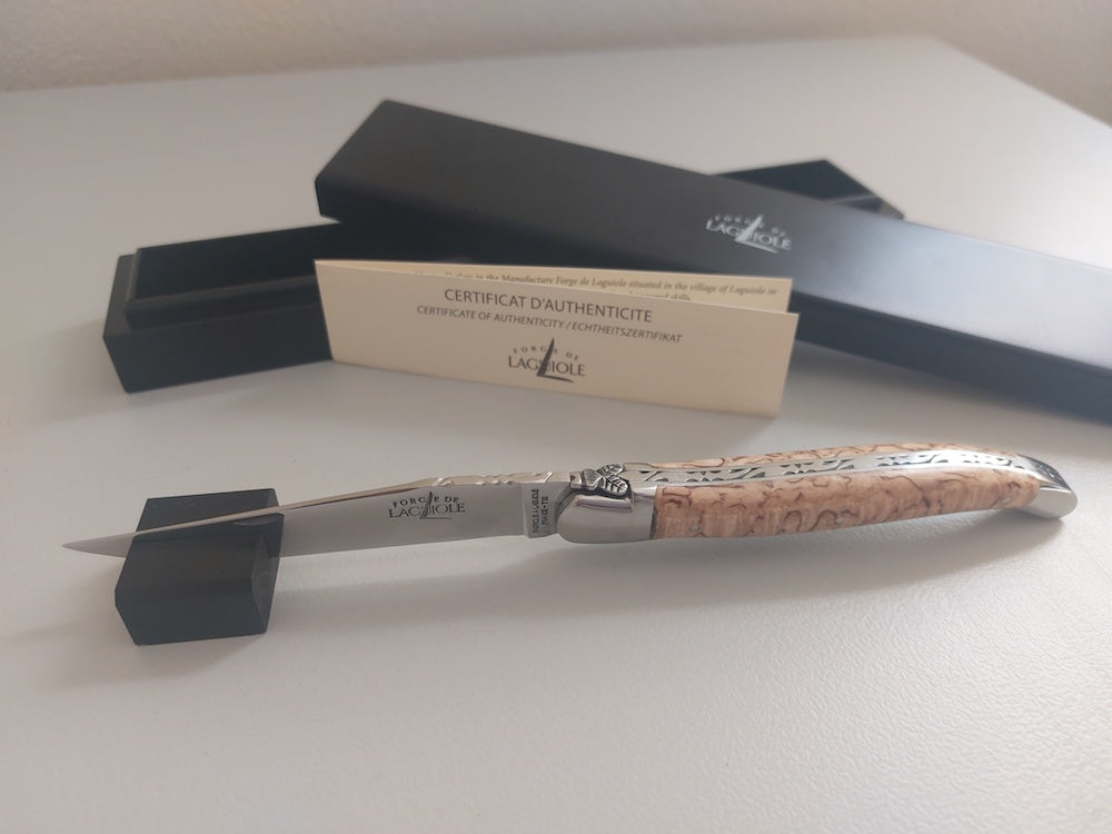 Forge de Laguiole Taschenmesser 12 cm Birke satiniert