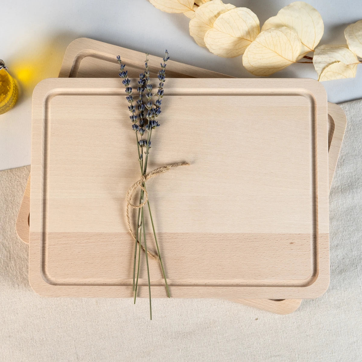 Hofmeister cutting board 30 x 22 cm with juice groove, beech wood