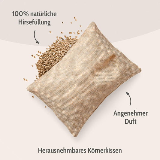 Habibi Plush Premium Wärmetier Wolf Baby herausnehmbares Körnerkissen