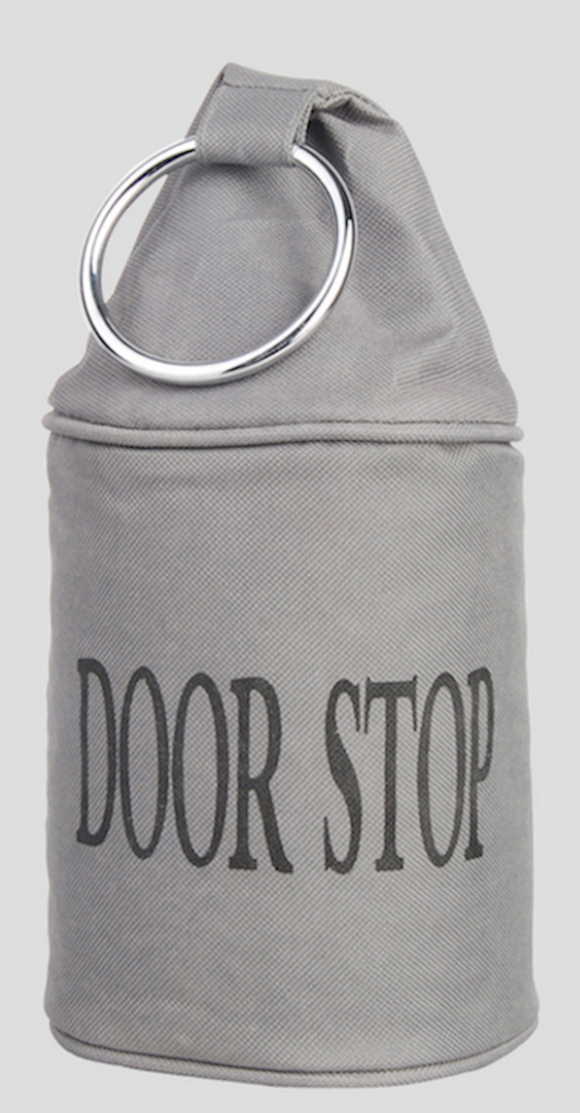 Esschert Design doorstop set of 2 with metal ring black and grey