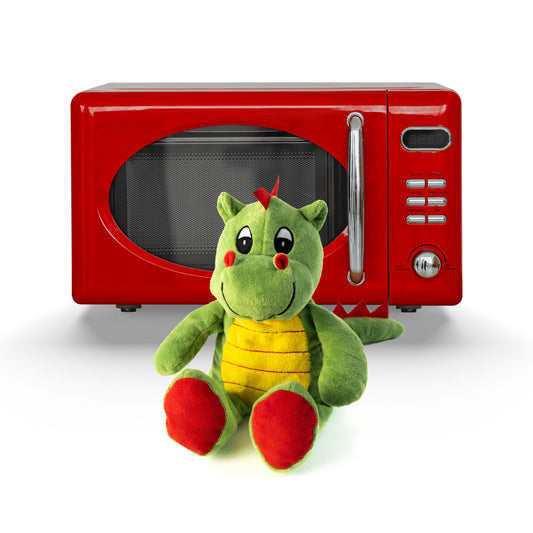 Habibi Plush Premium Wärmetier Drachenbaby grün herausnehmbares Körnerkissen