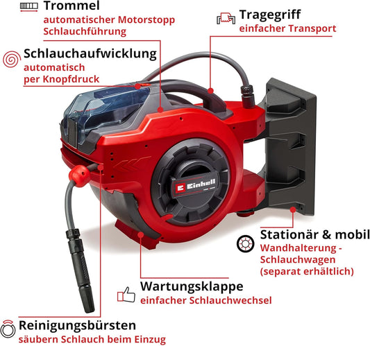 Einhell AKKU Schlauchtrommel GE-HR 18/30Li-Solo Power X-Change 180° Grad schwenkbar