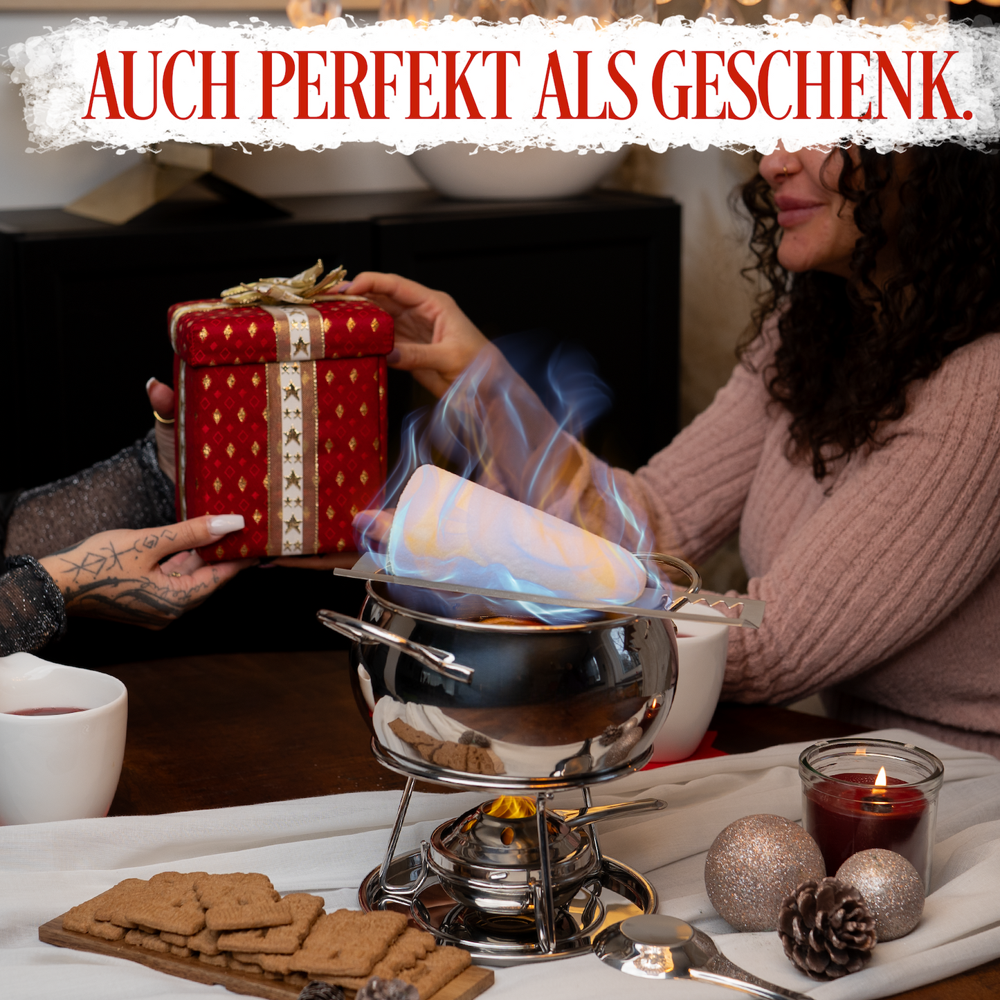 Feuerzangenbowle Set Edelstahl 1,5 Liter Feuerzange Glühwein Punsch Zuckerhut