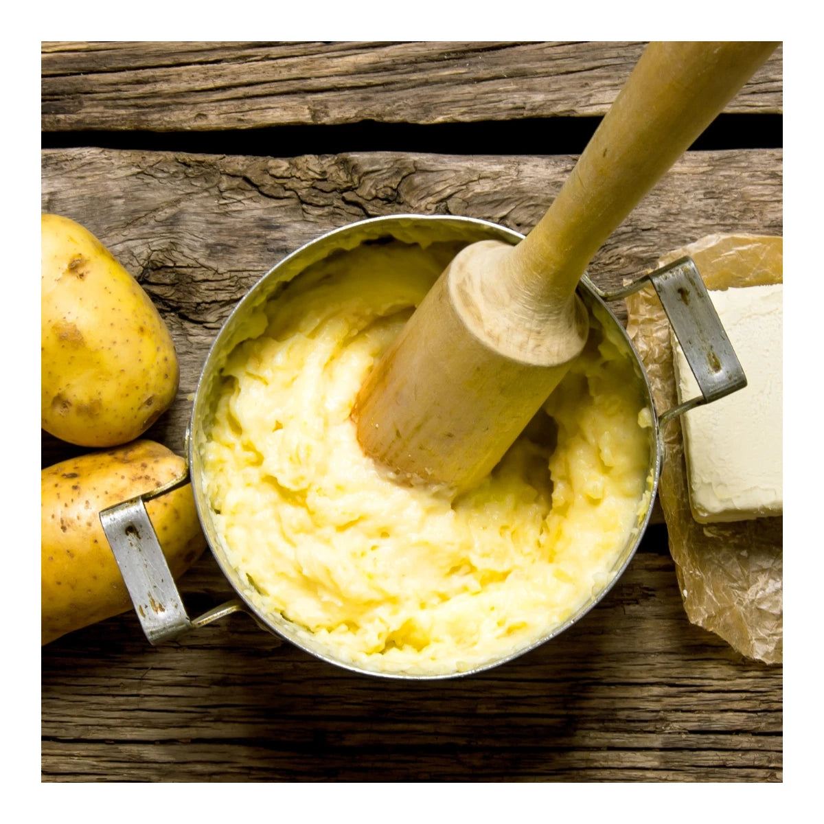 Hofmeister Kartoffelstampfer Buchenholz 30 cm Kartoffel Kraut Stampfer Stößel