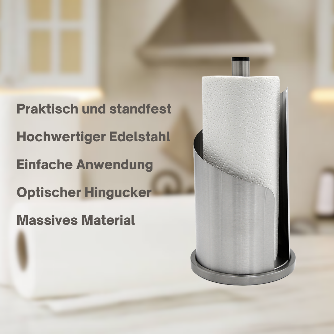 Küchenrollenhalter Edelstahl matt Rollenhalter Papierhalter Küchenrolle einhand