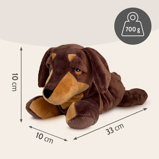 Habibi Plush Classic Wärmetier Dackel Kuscheltier Wärmekissen Wärmflasche
