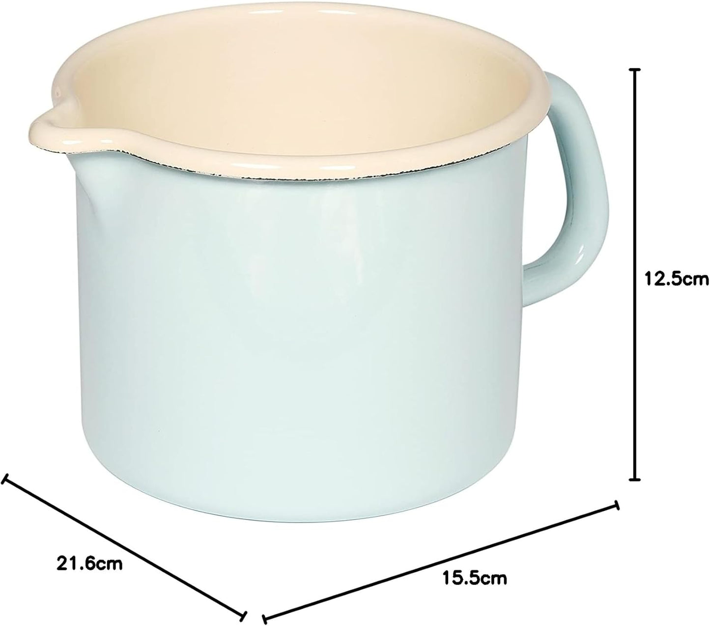 Riess spouted pot 14cm turquoise