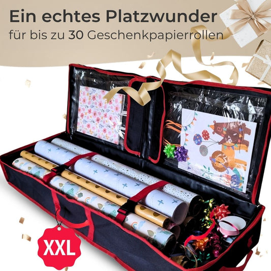 Aufbewahrungstasche Geschenkpapier 90 cm schwarz, Aufbewahrungsbox wasserabweisend, staubdicht