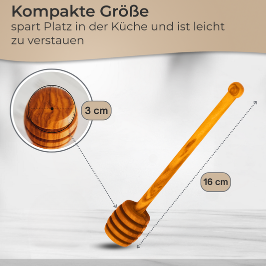 TA999 Honey Spoon Olive Wood 16 cm Sustainable & Durable Honey Dipper