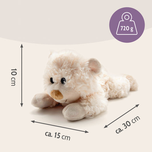 Habibi Plush Classic Wärmetier Bär liegend Kuscheltier Wärmekissen Wärmflasche
