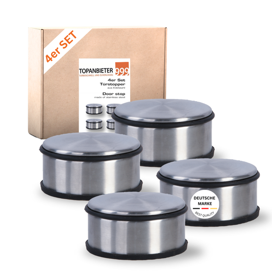 TA999 Türstopper 4er Set Edelstahl Deko Türsack Bodenstopper Türkeil Türhalter