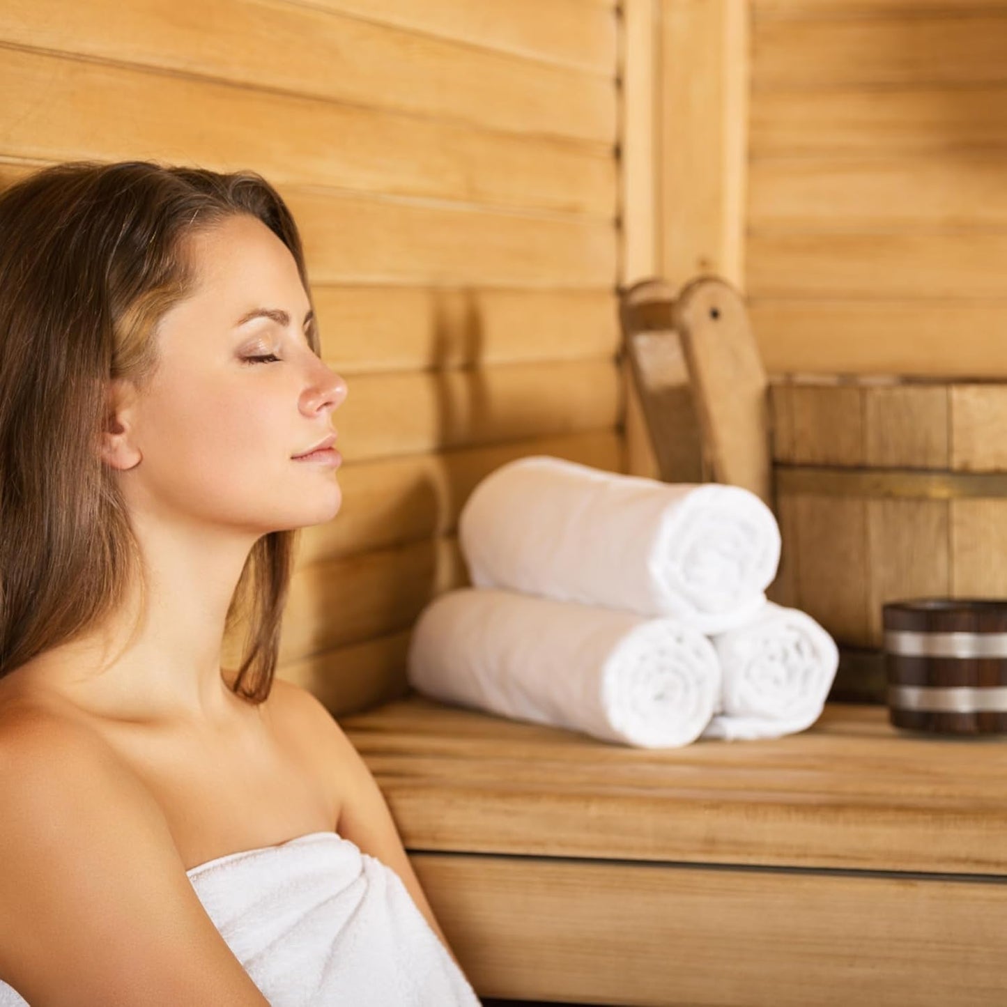 Hofmeister Sauna Beinstütze Lindenholz 45 cm ergonomisch geformte Venenstütze