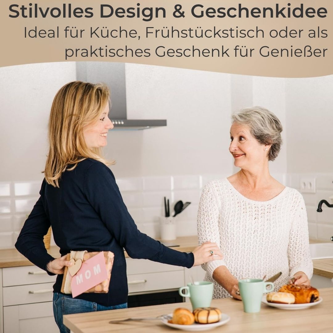 TA999 Eiköpfer Set Edelstahl 5-teiliges Frühstücksset mit Eierköpfer, Ei-Öffner