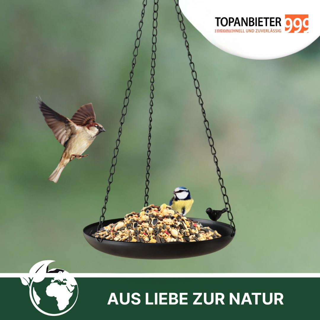 Vogelstation aus Metall – Wetterfest & frostbeständig Futterschale für Wildvögel