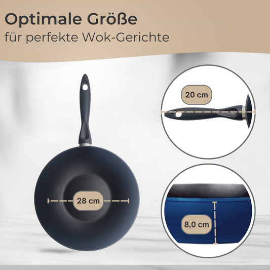 Riess Kelomat Wokpfanne beschichtet blau 28 cm
