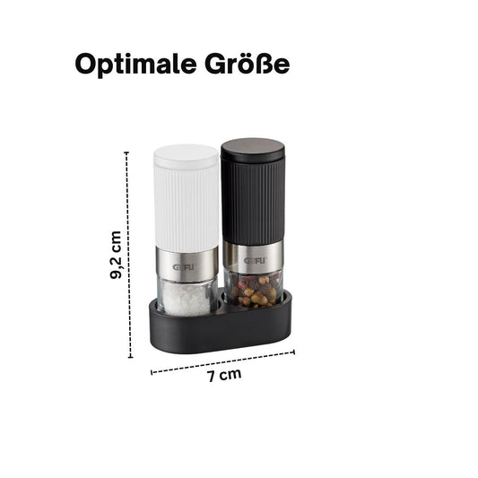 Gefu Tusome weiß schwarz Salz und Pfeffermühle