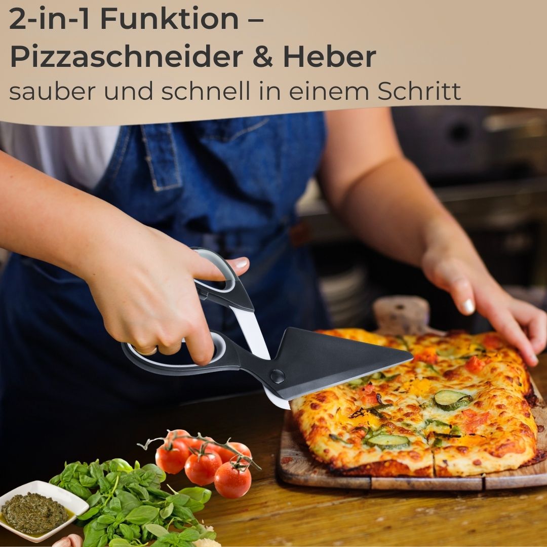TOPANBIETER 999 Pizzaschere mit Heber Funktion Pizzaschneider Küchenschere