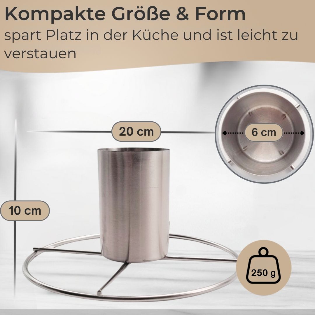TOPANBIETER 999 Premium Hähnchenhalter mit Aromabehälter für Grill & Backofen, Geflügelhalter Edelstahl, Hähnchenbräter für knuspriges Brathähnchen & Geflügel - BBQ Hähnchengriller, Hänchengrill Halter Bierdose