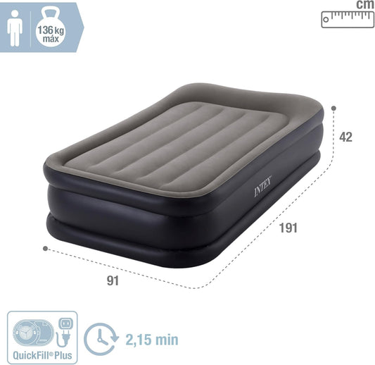 Intex Twin Deluxe Air Mattress with Fiber-Tech