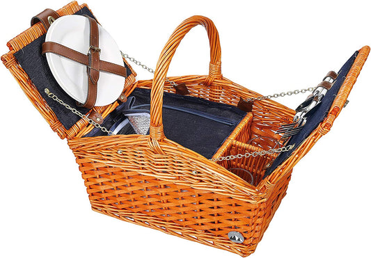 Cilio Picknick-Korb Salerno rotbraun