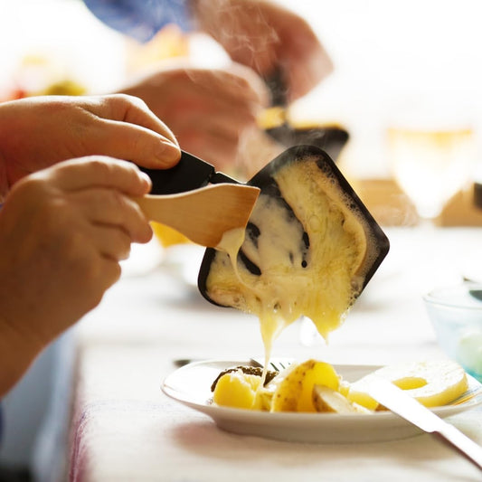 Hofmeister Raclettschaber 8er Set Buchenholz 13 cm Holzschaber für Raclette Schieber