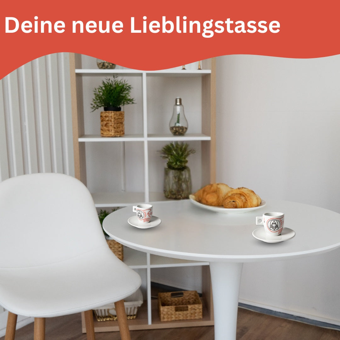 Caffè Moak Espressotasse I`M ROCK hochwertige Keramiktasse füre Kaffee und Tee VARIANTE