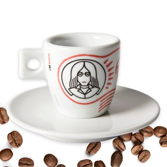 Caffè Moak Espressotasse I`M ROCK hochwertige Keramiktasse füre Kaffee und Tee VARIANTE