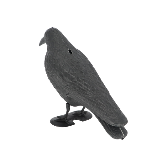 Esschert Vogelschreck Krähe – realistische Vogelattrappe zur Taubenabwehr – wetterfest & wiederverwendbar – Vogelabwehr für Garten, Balkon & Terrasse