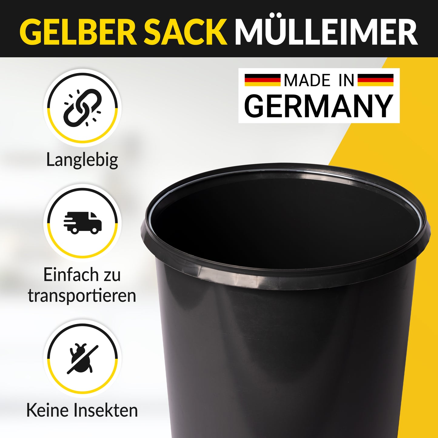 Topanbieter 999 Müllsackständer Gelber Sack Eimer verschiedene Farben