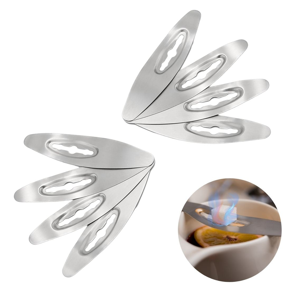 Kela Minizuckerzange Picco - Feuerzange - rostfreier Stahl - perfekt für Zuckerhut - Feuerzangenbowle - 4 / 8 Stück