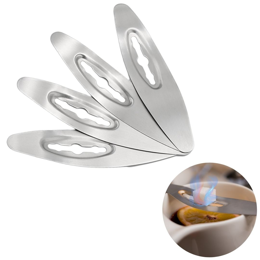 Kela Minizuckerzange Picco - Feuerzange - rostfreier Stahl - perfekt für Zuckerhut - Feuerzangenbowle - 4 / 8 Stück