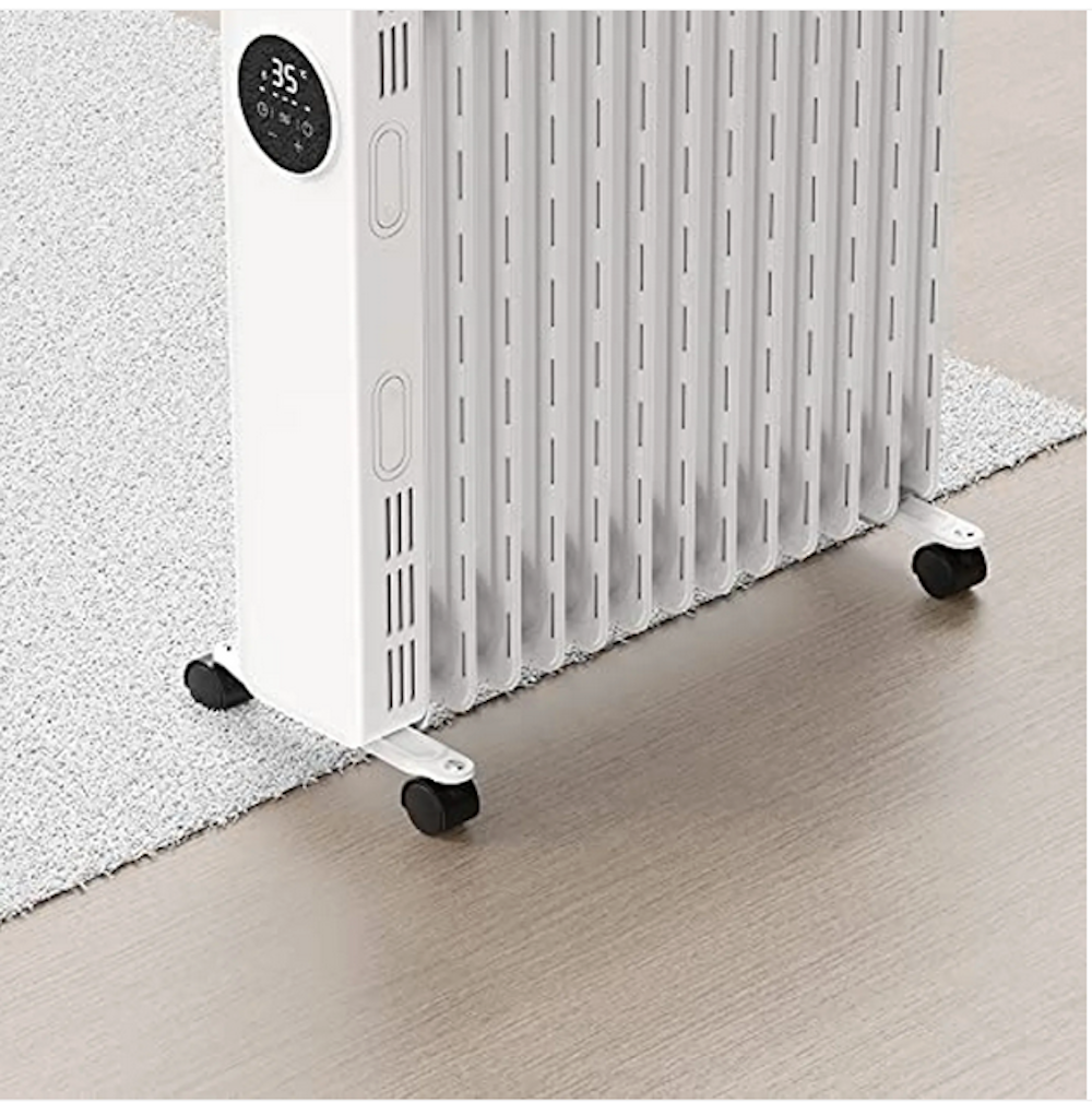Midea Ölradiator 2300W, Heizlüfter Energiesparend Leise,Elektroheizung mit 11 Rippen, Thermostat,24h Timer,3 Heizstufen mit Fernbedienung,LED Display, Kipp- und Überhitzungsschutz,ECO-Modus