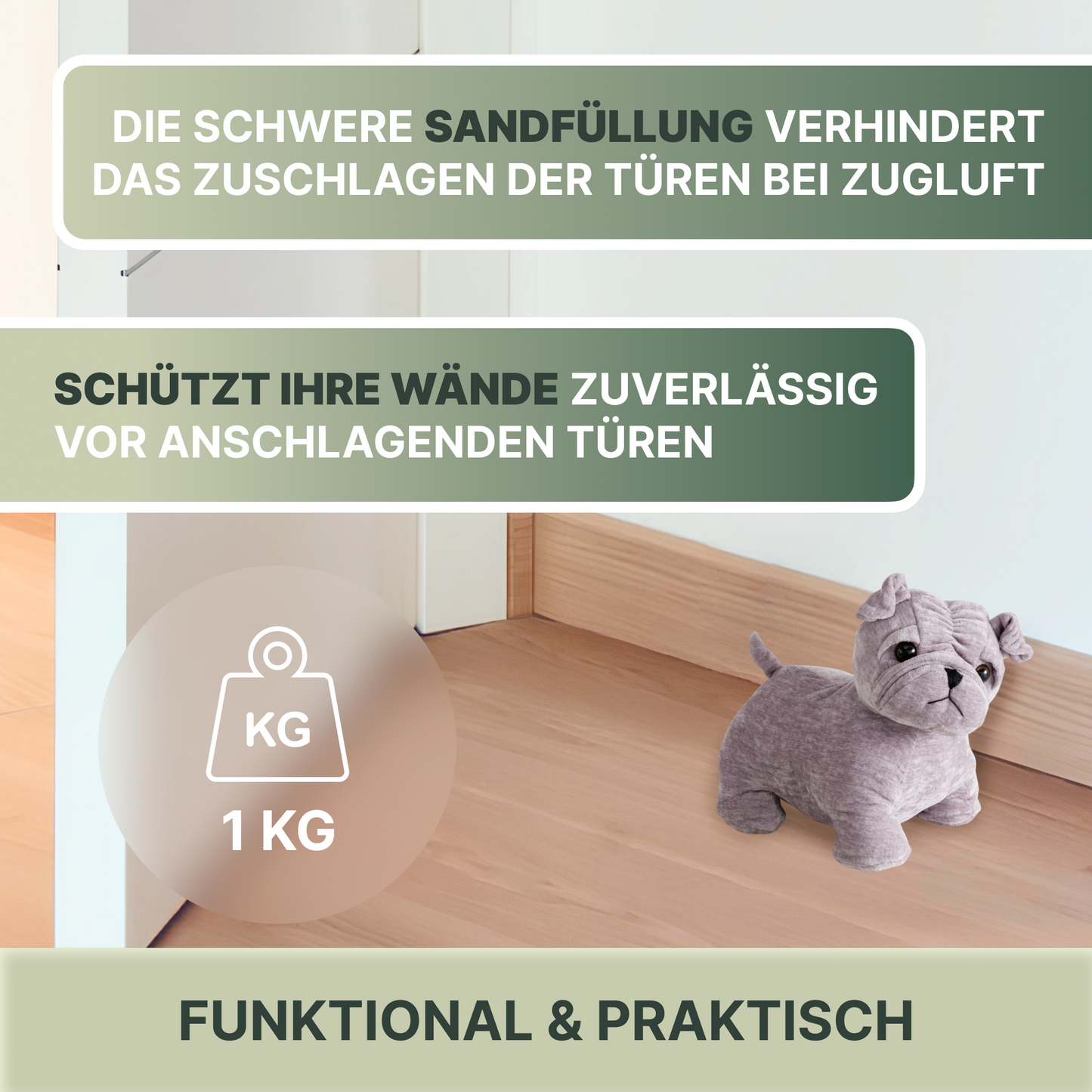 TOP PROVIDER 999 Decorative door wedge animals made of fabric - Door stopper - Door holder - Window buffer - Floor stopper - Door stopper - Door wedge