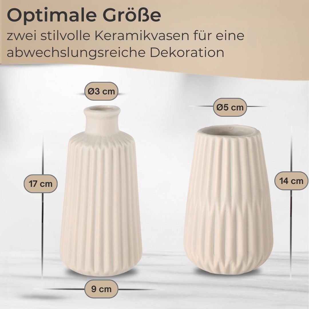 TA999 Vasen-Set Keramik verschiedene Ausführungen Porzellanvase Wohndeko Blumen