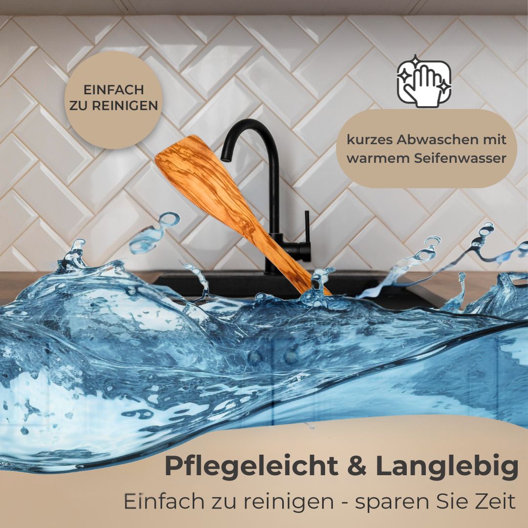 Küchenhelfer Olivenholz- Kochbesteck Kochlöffel Pfannenwender Salatbesteck