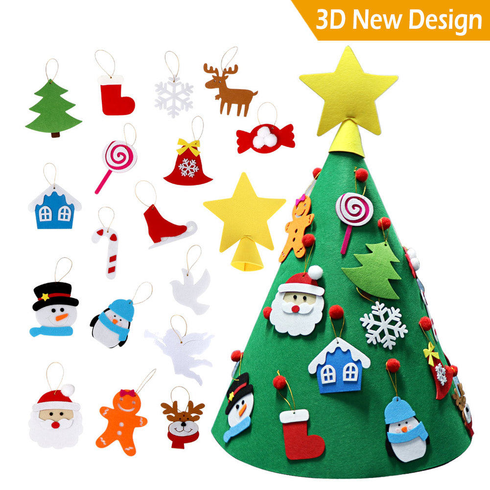 TA999 Weihnachtsbaum Filz DIY Deko Kinder Bastelset Tannenbaum Deko Advent Tanne