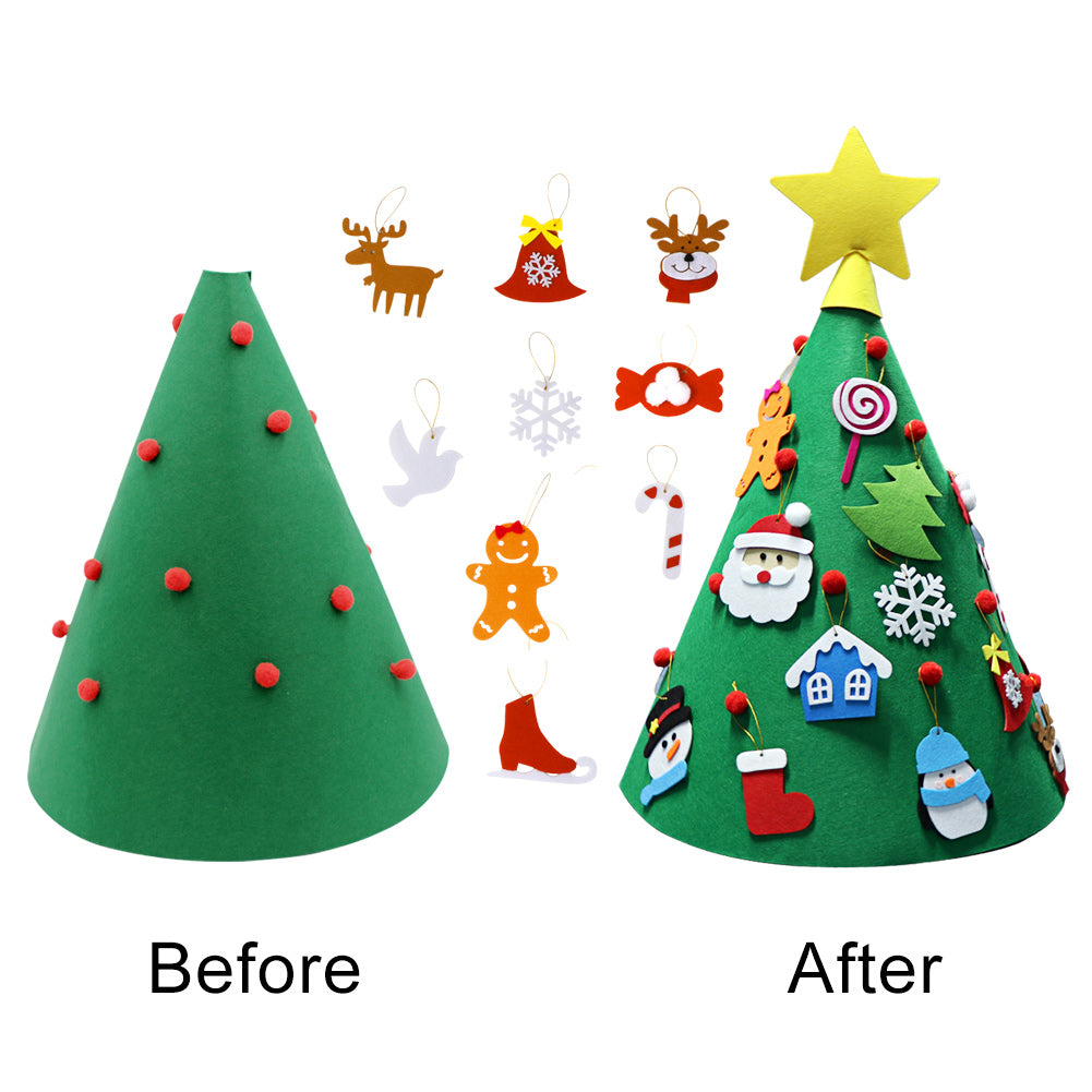 TA999 Weihnachtsbaum Filz DIY Deko Kinder Bastelset Tannenbaum Deko Advent Tanne