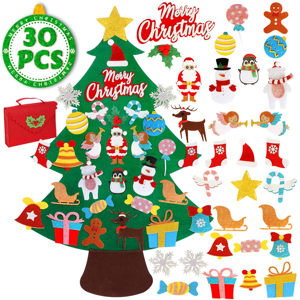 TA999 Weihnachtsbaum Filz DIY Deko Kinder Bastelset Tannenbaum Deko Advent Tanne