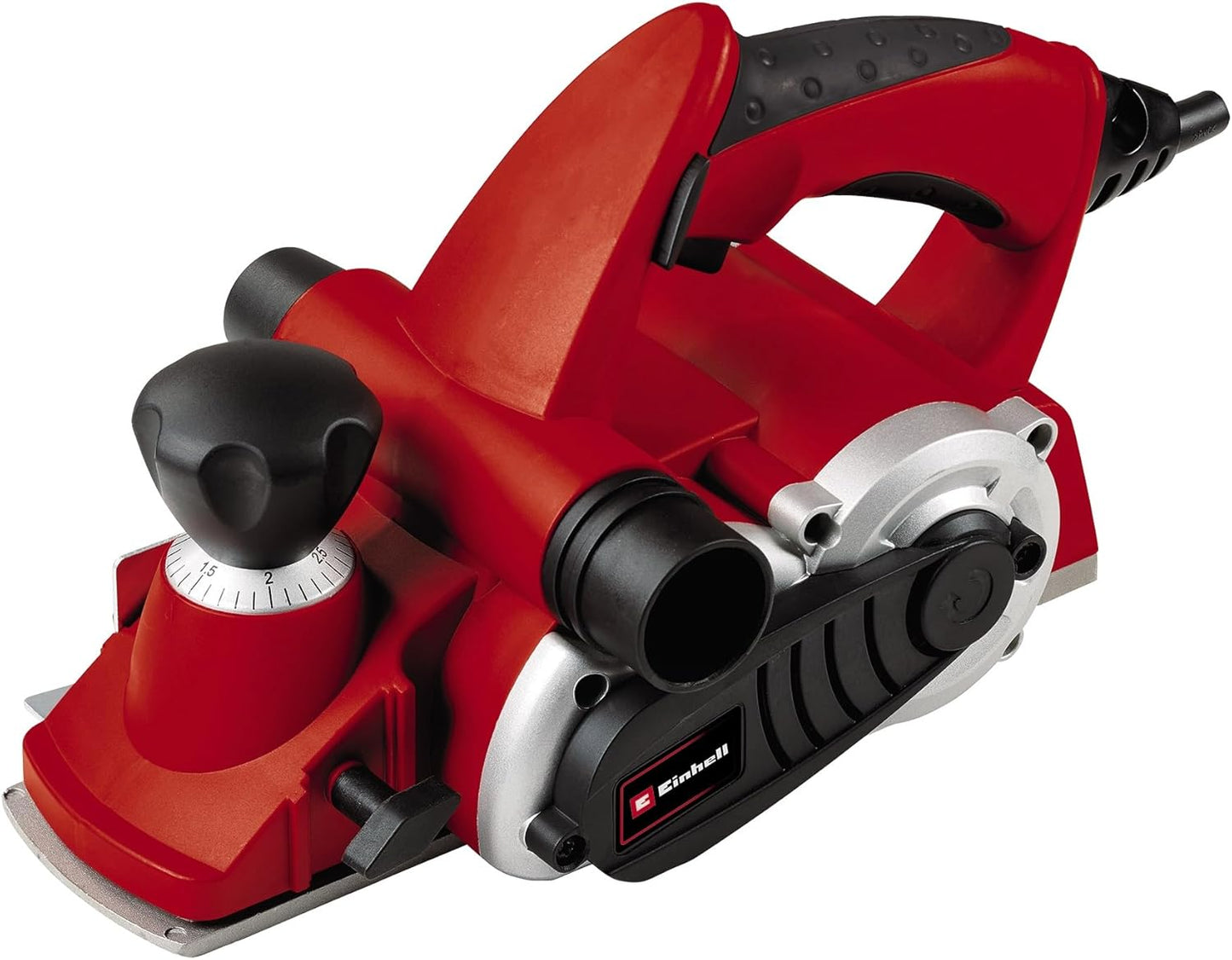 Einhell TE-PL 900 electric planer (900 W, up to 3 mm planing depth, large cutter shaft, footplate with 3 V-grooves, soft grip, incl. parallel stop, groove depth stop, TCT planer blade)